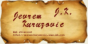 Jevrem Kuruzović vizit kartica